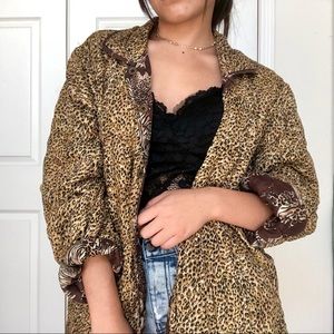🌸REVERSIBLE VINTAGE Leopar Jacket